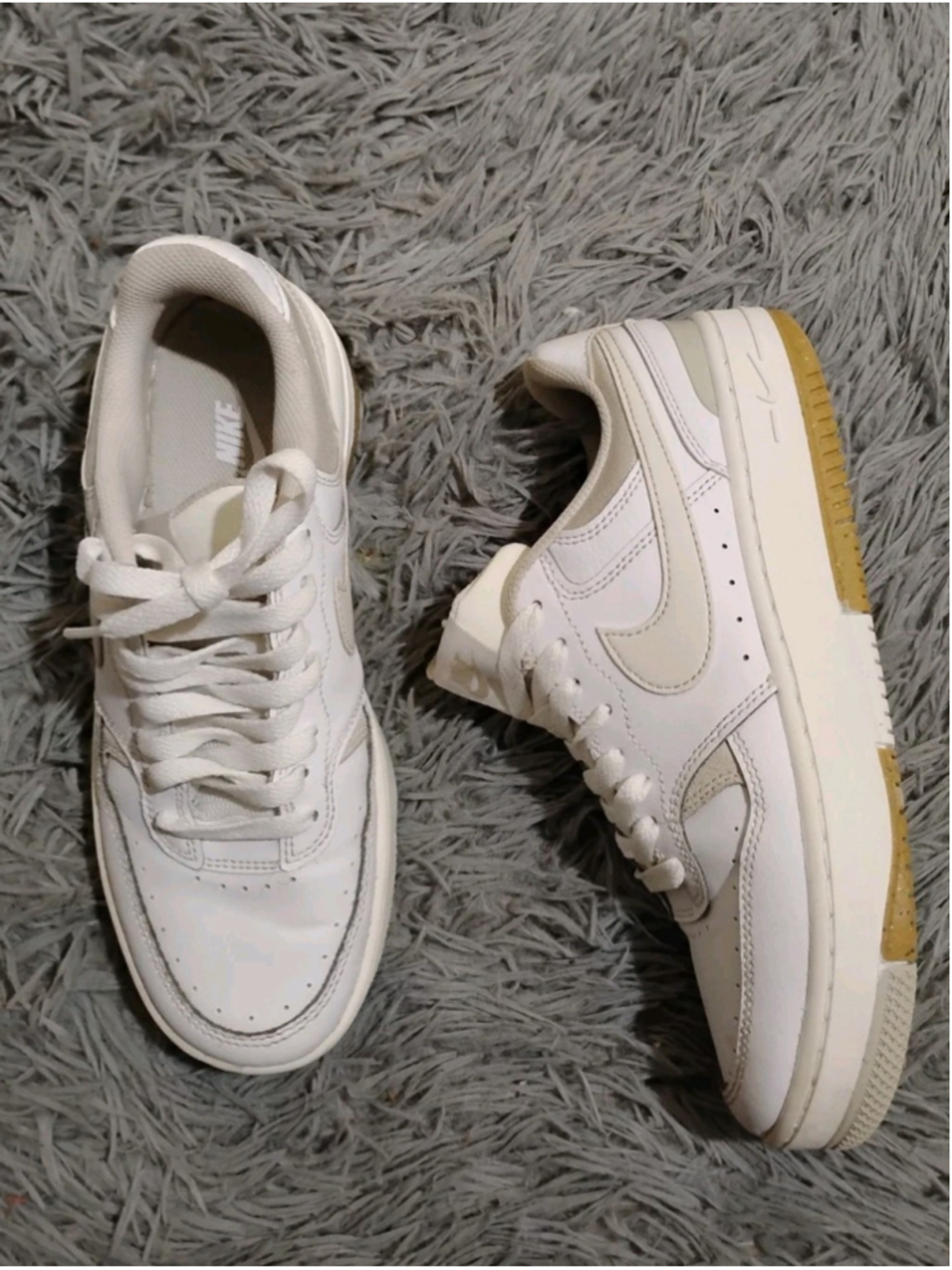 Nike Shoes Gamma Force Women Size 8 White Lace Up Low Top Sneakers DX9176-103
